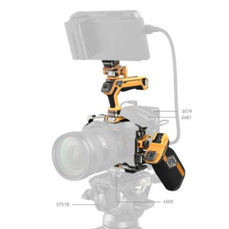 SmallRig 5517 Bumblebee Edition - zestaw z klatka HawkLock do Sony Alpha 7R V/7 IV/7S III - przykład użycia